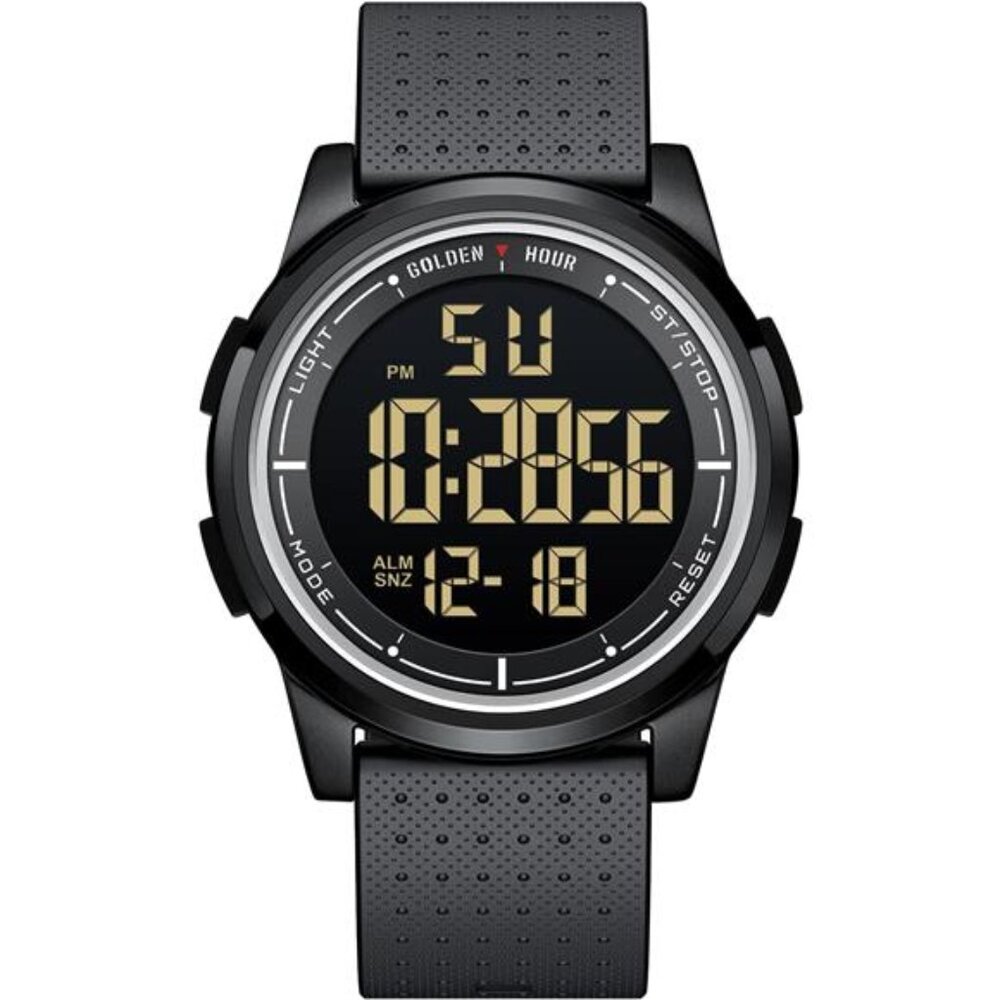 Ultra Thin Minimalist Sports Waterproof Digital Watches Men Rubber Strap